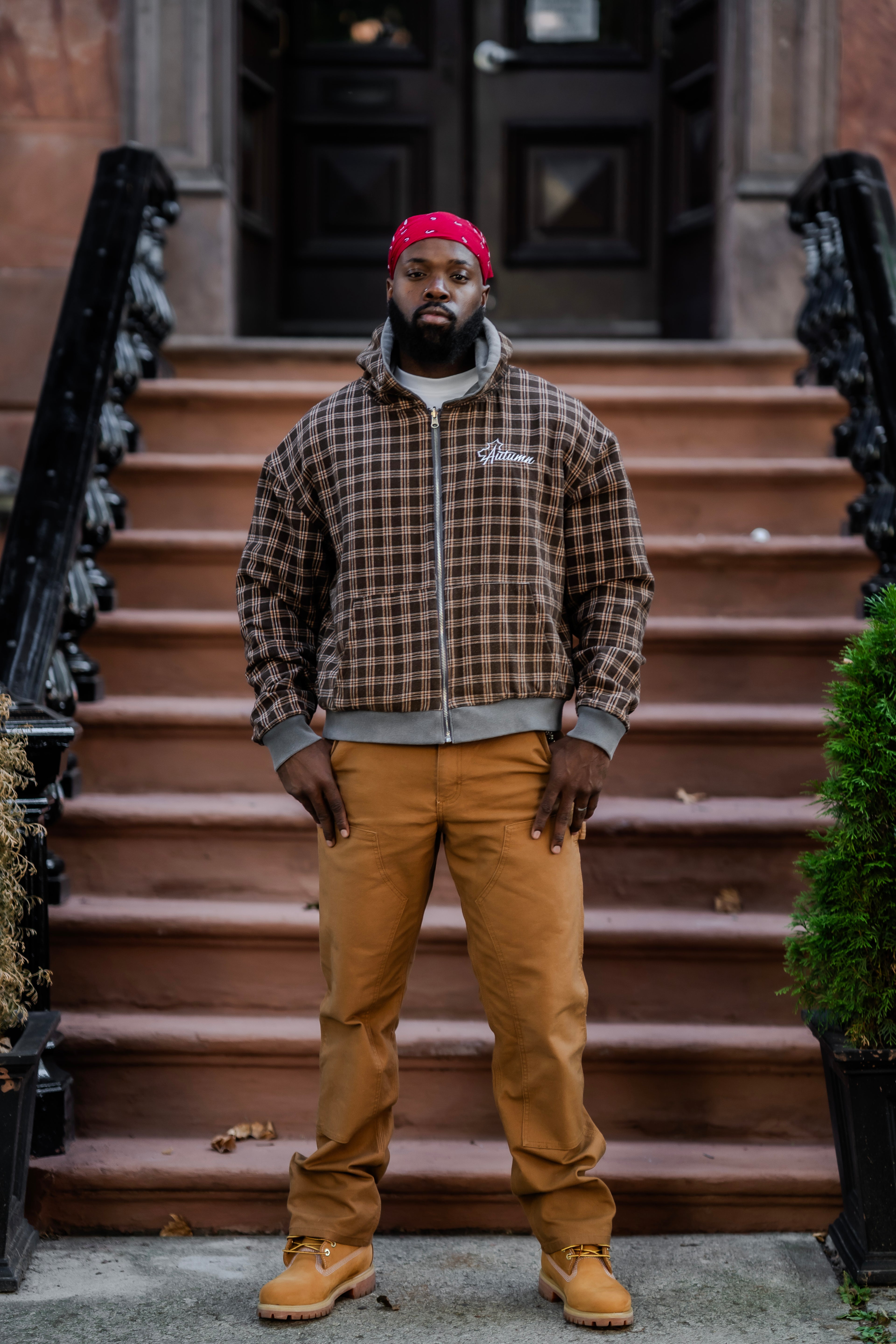 Reversible (Plaid/Grey) Hoodie