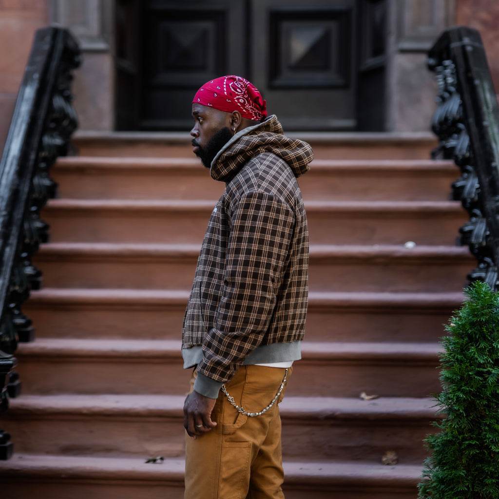 Reversible (Plaid/Grey) Hoodie