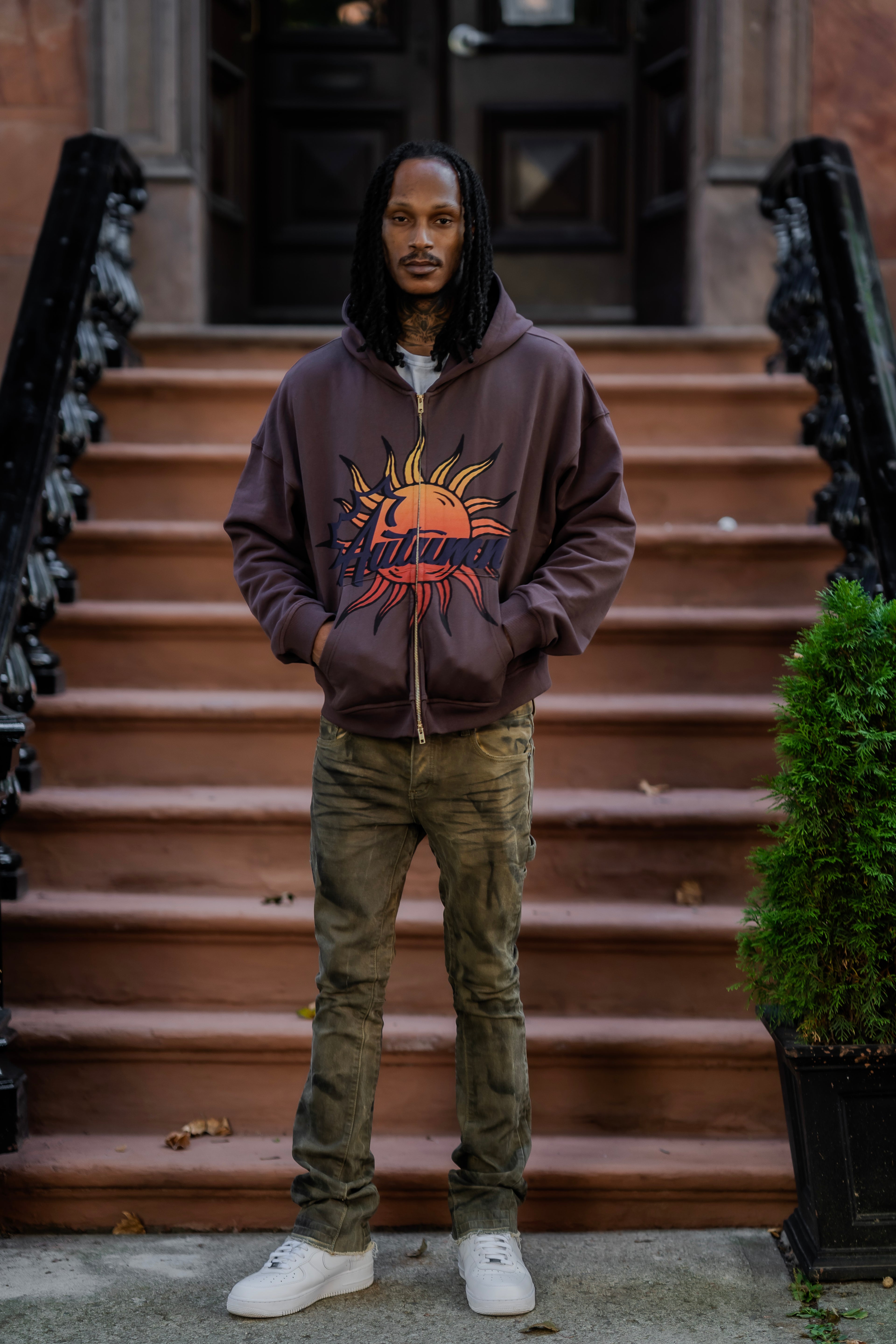 Shining Sun Hoodie (Brown)