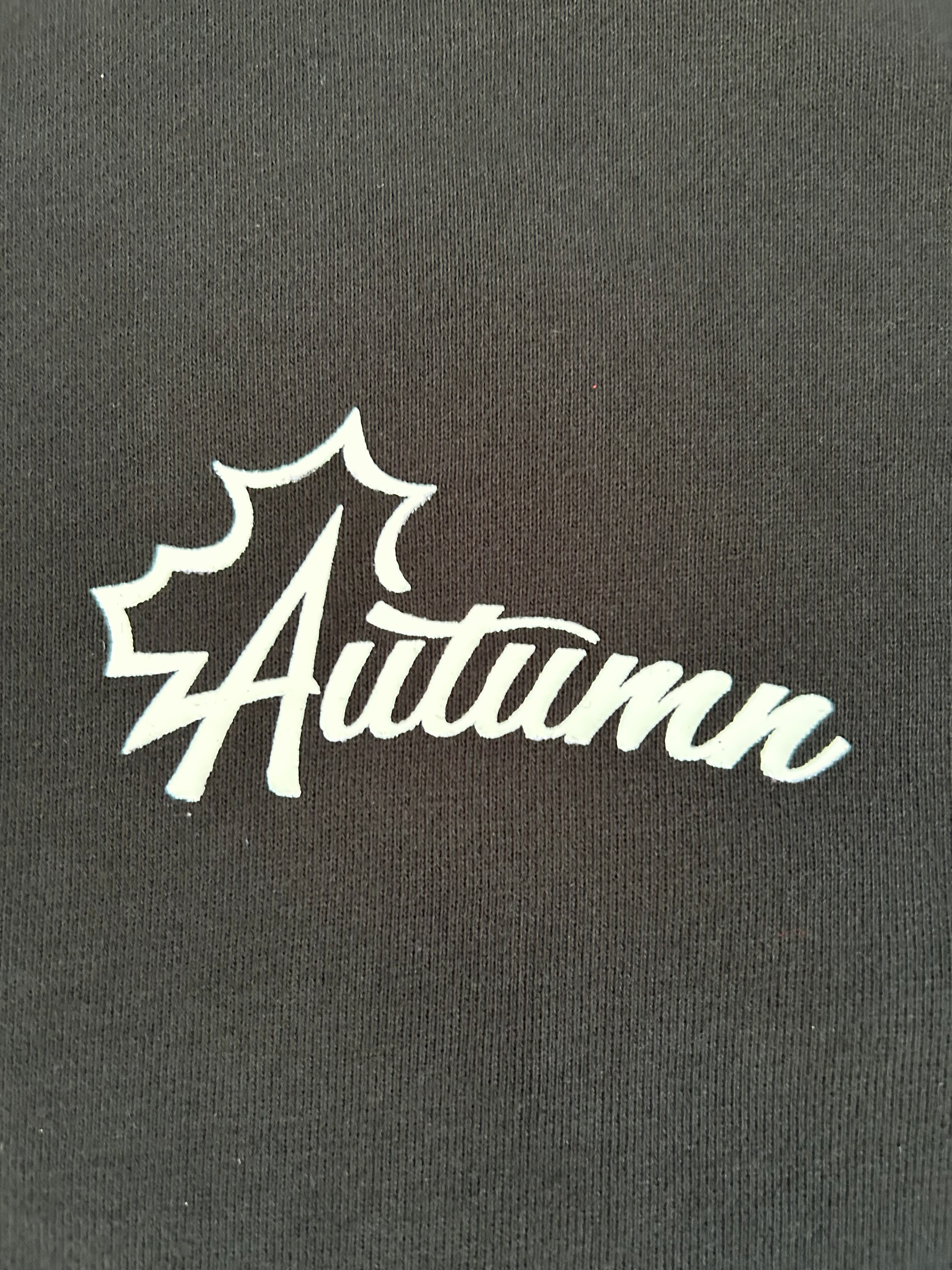 Black/White Autumn Logo Hoodie